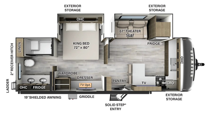 2024 FOREST RIVER ROCKWOOD 8263MBR, , floor-plans-day image number 0